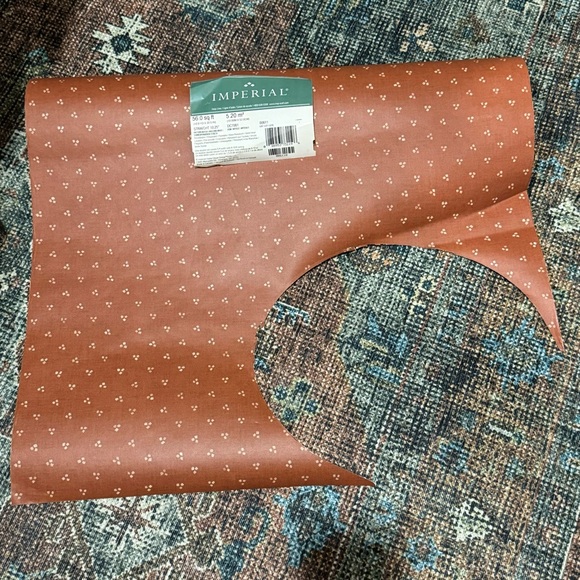 Vintage Imperial Wallpaper  Roll Rust with ivory print  Luxury DC7961 / - Picture 3 of 5